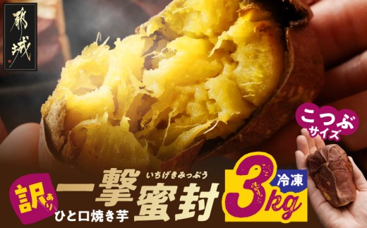 
            【訳あり】「一撃蜜封こつぶ」ひと口焼き芋3kg_12-I704_(都城市) 都城産 紅はるか さつまいも 蜜焼き芋 冷凍パック
          