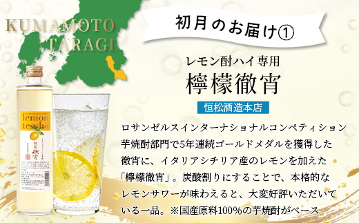 【定期便4回】 肉と焼酎を共に味わう“よか晩” 定期便 ※月に2回、2カ月で計4回配送※ あか牛 ローストビーフ レモンサワー 馬刺し 米焼酎 焼酎 バラエティ 定期便 熊本県 多良木町
