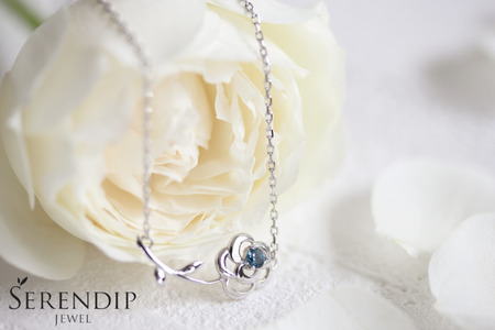 ネックレス レディース ジュエリー アクセサリー pt950 【Blue Rose Pt トパーズ 】