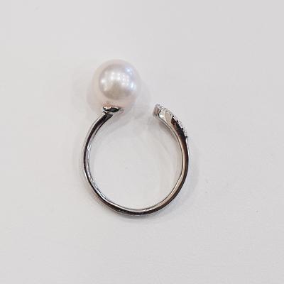 ふるさと納税 天草市 あこや真珠 ホワイトピンク 8-8.5mm 1粒 リング【11号〜13号まで】_S101-387 |  | 01