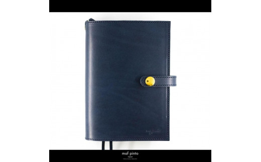 maf pinto (マフ ピント) レザー手帳カバー A5 ネイビー 本革 日本製