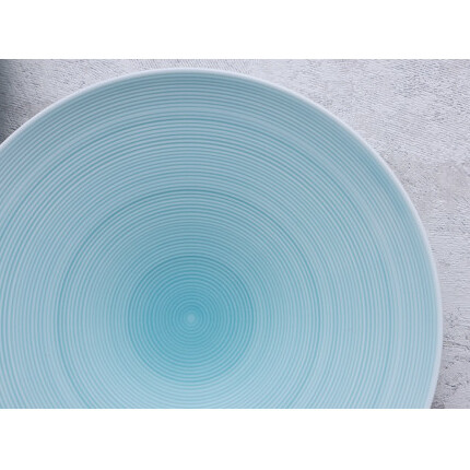 【まるふくオリジナル】有田焼 青白磁 Round Plate ２枚セット 大皿 ワンプレート パスタ皿 青 ブルー シンプル ペア A25-495_イメージ2