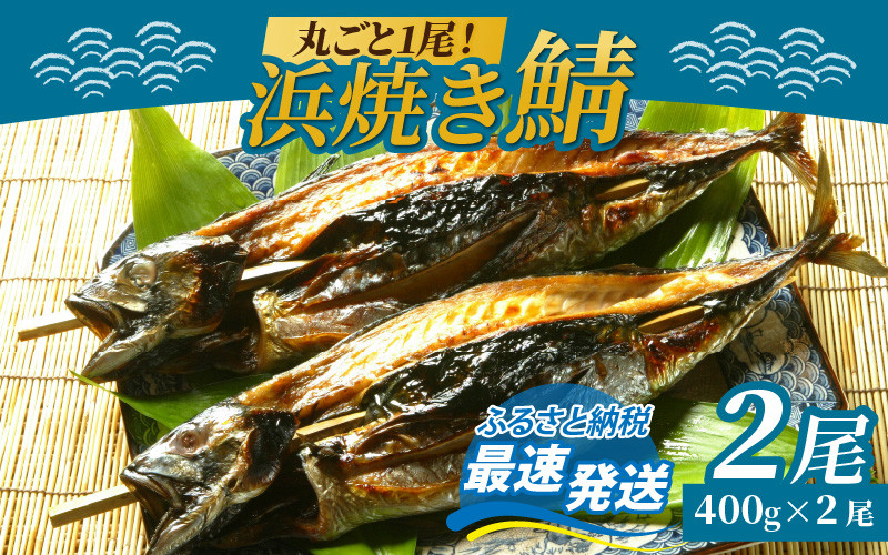 
            浜焼き鯖 400g  2尾 【配送不可地域：離島】 小浜市 / 朽木屋 [BFCM003] 
          