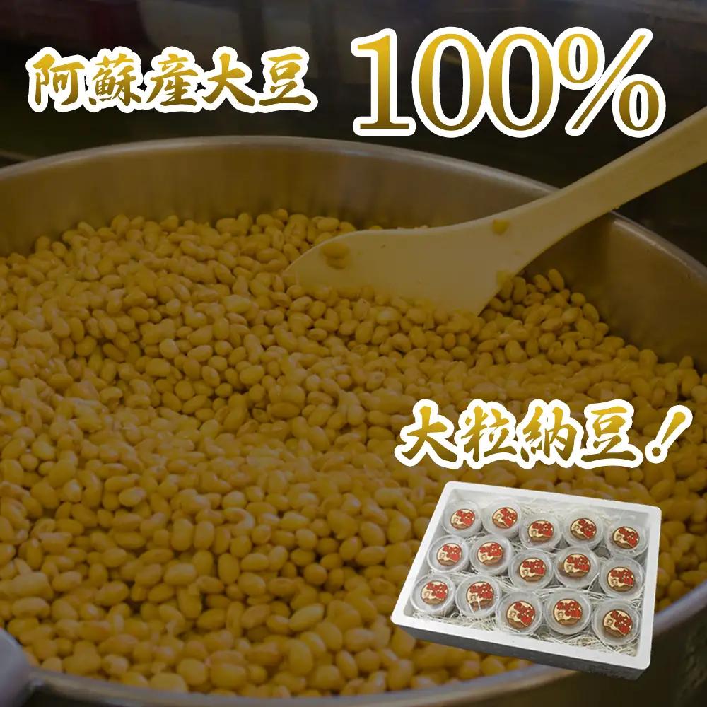 【定期便全6回】【銀賞受賞】納豆（阿蘇産大豆使用）30g×30個 全6回 大粒 国産 手作り 阿蘇おふくろ工房 冷凍 小分け 阿蘇市