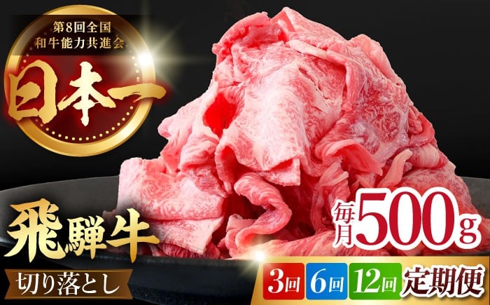 
            【 選べる定期便回数 】【 飛騨牛 】 切り落とし 総計 1.5～6kg  ( 1回あたり )  500g ( 250g×2 ) 肉 飛騨牛 和牛 ブランド牛 高級 国産牛 黒毛和牛 ビーフ 牛 牛肉 きりおとし 切り落とし 切り落し / 多治見市 / 肉のひぐち [TDC010]
          