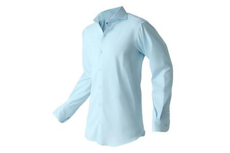 DJS-787 decollouomo メンズドレスシャツ 長袖（生地／オーヴァーチュア）クラシックタイプ　ライトブルー／Mサイズ