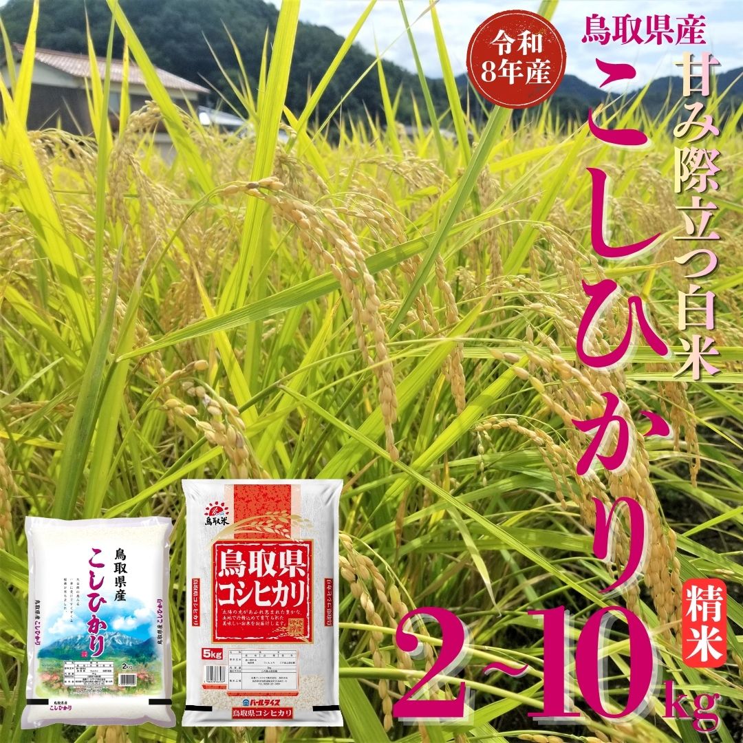 【ふるさと納税】コシヒカリ 精米 10kg 2kg 5kg 令和8年産 鳥取県 産 | 送料無料 お米 米 白米 ご飯 こしひかり 銘柄米