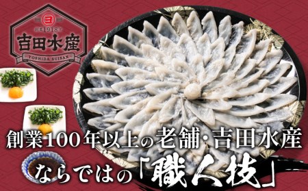 ふぐ 刺身 ちり 鍋 セット 3～4人前 冷凍 とらふぐ 刺し  まふぐ ちり てっさ てっちり 高タンパク コラーゲン 低脂肪 皮 湯引き ボトル ポン酢 ひれ 付き 下関 BV006