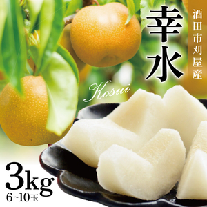 SA2988　刈屋梨　幸水　約3kg(6～10玉入)