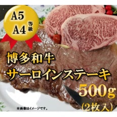 【A5A4等級使用】博多和牛サーロインステーキ用2枚入り(計500g)(志免町)