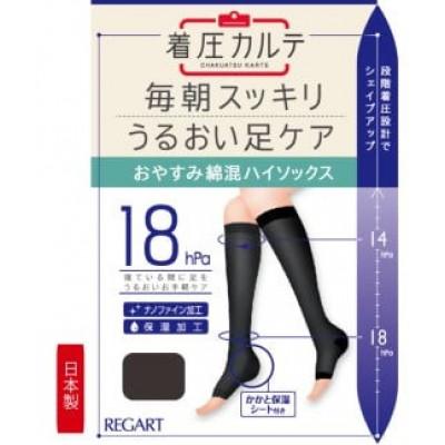 ふるさと納税 丸亀市 【メディックピエドシリーズ】おやすみ綿混オーバーニー Sサイズ ブラック