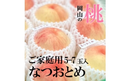 ＜きよとうファーム＞乙女のような可愛い甘い桃  「なつおとめ」家庭用 5-7玉入(岡山県産)_桃 白桃 もも モモ なつおとめ 甘い 果物 くだもの フルーツ 岡山県 津山市 産直 産地直送 家庭用 自宅用 送料無料【1571603】