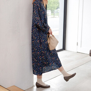 ウェッジプレーンパンプス｜ダークグレー XL(25.0cm) レディース パンプス 3.5cmヒール ウエッジソール 幅広 甲高 外反母趾 ゆったり幅 大人気 靴 お仕事靴