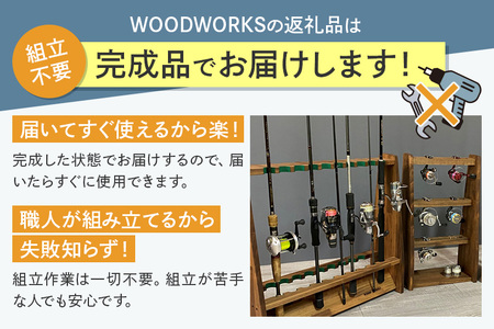 WOOD WORKS 日本製 ハンドガンスタンド 1丁掛 3個セット【本体カラー：ブラウン】