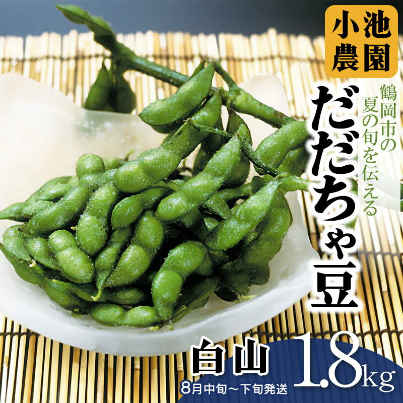 【ふるさと納税】【令和7年産先行予約】小池農園のだだちゃ豆【白山】1.8kg（600g×3袋） K-731