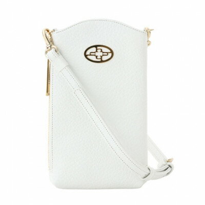 【ふるさと納税】【濱野皮革工藝】 フィオーレ スマホポシェット(ホワイト)【1539793】