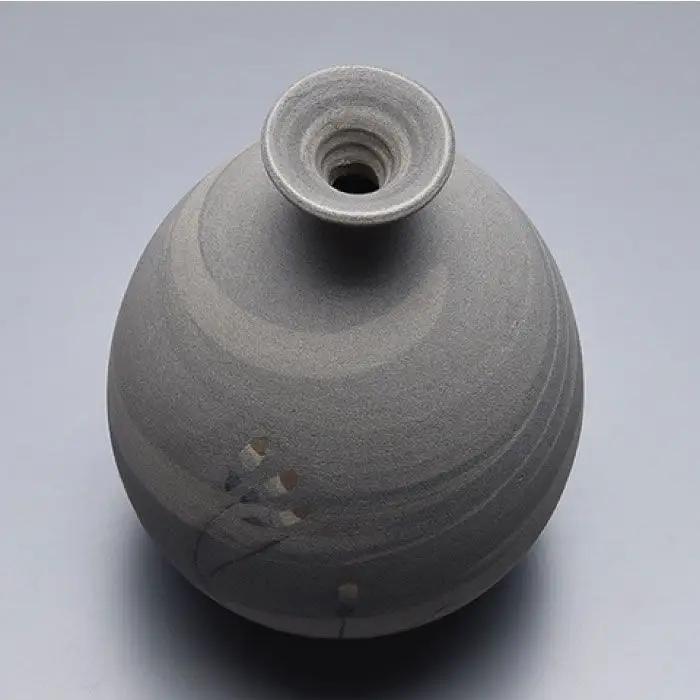 【波佐見焼】作：立井清人 練象嵌細首花瓶 花瓶 木箱入り 食器 皿 【治甫窯】【くらわんか】 [AA24]  波佐見焼