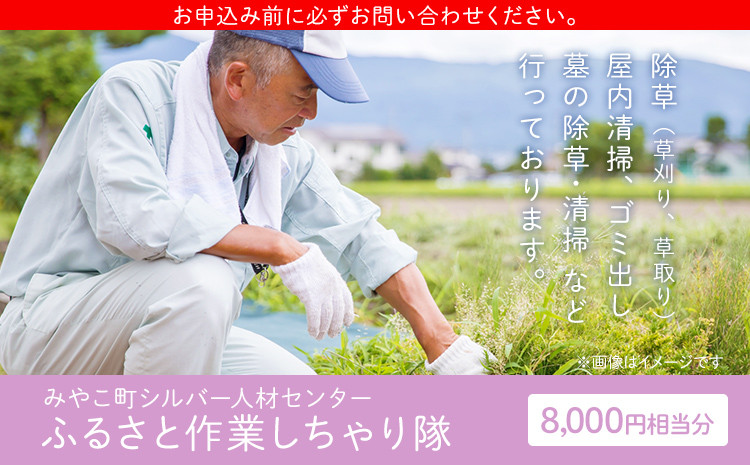 
            ふるさと作業しちゃり隊（8,000円相当分サービス）
          