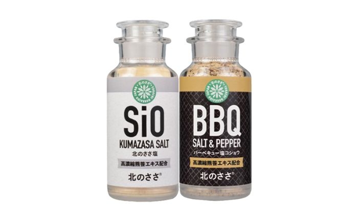 
                  北のささ塩 お試しセット（北のささ塩SIO 卓上75g・塩コショウBBQ 卓上75g）《足寄町》【株式会社北のささ】 塩 しお ソルト 卓上 塩コショウ 黒コショウ バーベキュー 料理 調味料 おにぎり アウトドア ミネラル 焼き魚 焼肉 BBQ 北海道産 道産 足寄町 北海道   [BEAR016]
                