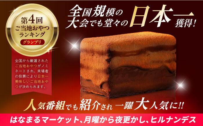 【最速発送】＜ニッポン全国おやつランキンググランプリ受賞＞長崎石畳ショコラハーフサイズ1個 / 石畳ショコラ チョコ ケーキ スイーツ / 諫早市 / ネオクラシッククローバー [AHBS035] ス