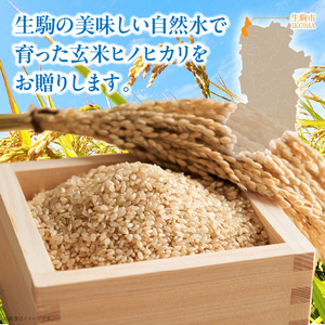 生駒高山育ちの　ヒノヒカリ玄米10kg（5kg×2）(生産者　上武猛)　令和7年産新米　生駒高山育ち 生産者 上武猛 お米 米 こだわり ライス 安全 健康 栄養 有機肥料 おにぎり ご飯 人気 おす