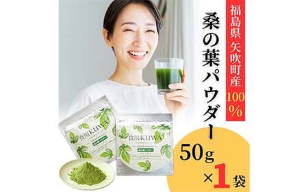 桑の葉パウダープレミアム 桑茶 美味しい飲みやすい！50g×1パック入り F6U-136