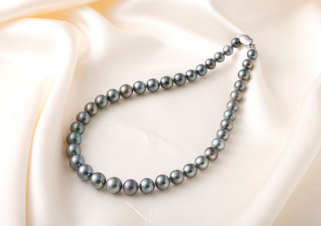 タヒチ 黒蝶真珠 ネックレス サイズ 11.7mm up～8mm up