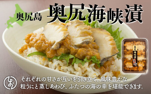 奥尻海峡漬 奥尻海峡漬 【 海鮮漬 うに ウニ 粒うに 粒ウニ あわび アワビ蒸しあわび 蒸しアワビ 】 OKUK010