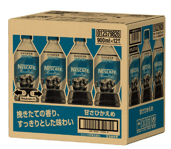 [定期便／3ヶ月] ネスカフェ エクセラ ボトルコーヒー 甘さひかえめ 900ml×12本 アイスコーヒー ネスレ [2055]