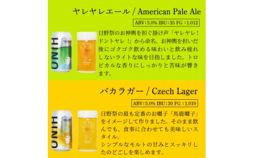 ビール ＜6回定期便＞クラフトビール 缶 3種類 6本セット 計36本 囃子【 祭りビール 】(350ml×36本) 計12600ml | ビール クラフトビール 地ビール 日野ビール びーる 地びー