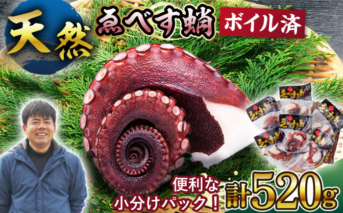 
            天然 タコ ゑべす蛸 計520g（130g×4P）【6月より発送開始】＜大瀬戸町漁協＞ [CAR003] 天然 たこ タコ たこ 海鮮 小分けパック 冷凍 タコ 下処理済み ボイルタコ 
          