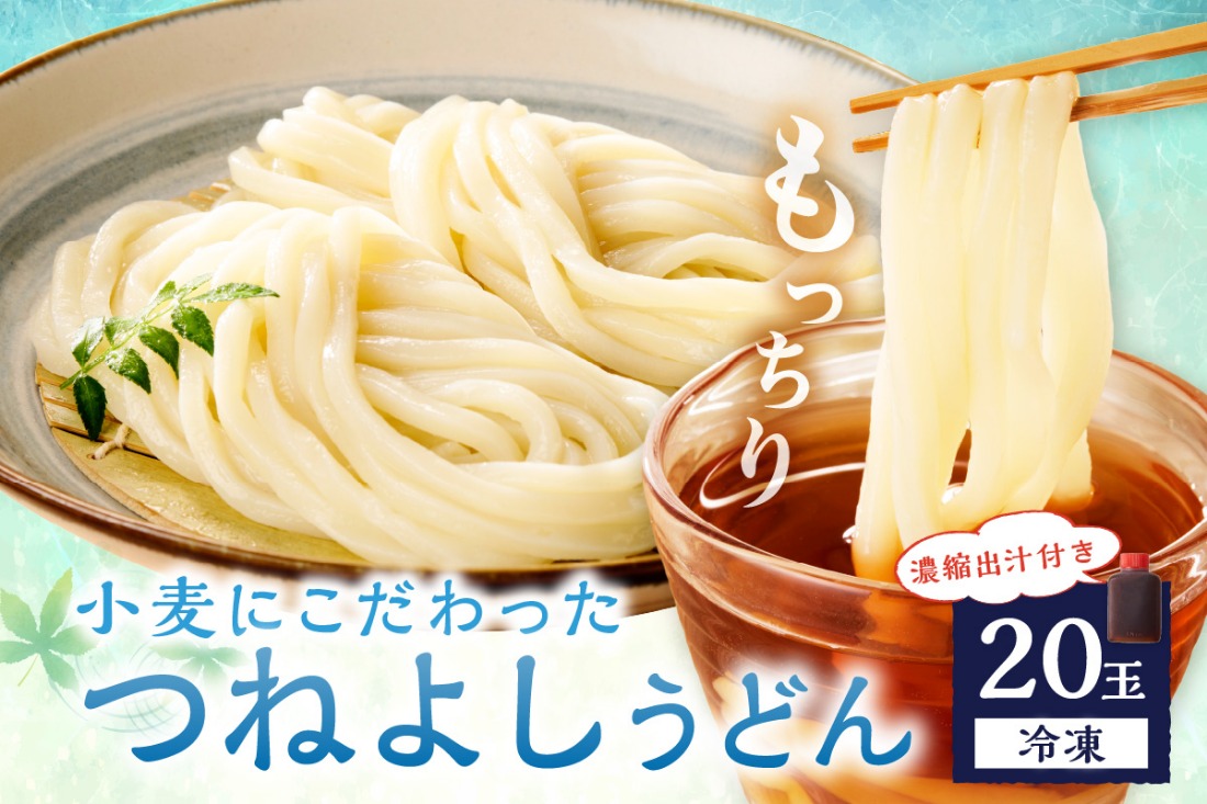 京丹後つねよしの冷凍うどん 20玉入り（20食分） 濃縮出汁付き　KI00036