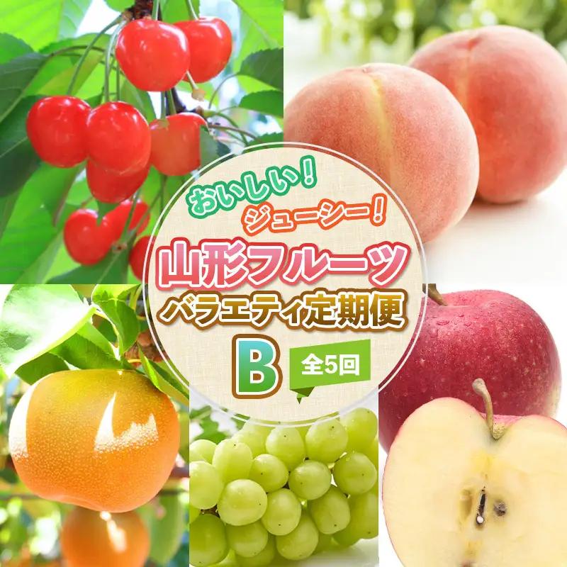 【定期便5回】おいしい！ジューシー！山形フルーツバラエティ定期便B  FZ25-821