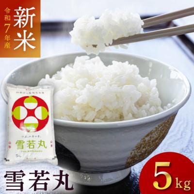 ふるさと納税 鶴岡市 令和7年産雪若丸　精米　5kg×1袋