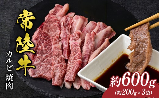 600g 常陸牛 カルビ 焼肉 | 常陸牛 国産牛 カルビ 焼肉 和牛 BBQ バーベキュー 牛肉 ステーキ肉 肉ギフト お取り寄せ 焼肉 霜降り 選べる 茨城県 常陸太田市