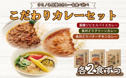 薬膳ジビエスパイスカレー（下関産鹿肉）長州どり グリーンカレー・バターチキン カレーx各2 お取り寄せ