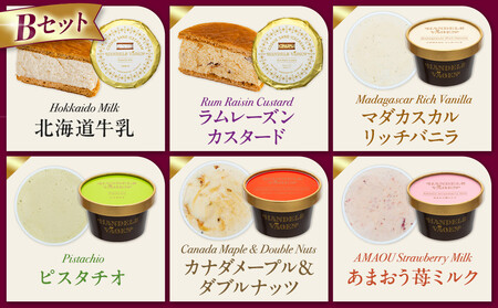 B:ハンデルスベーゲン無添加アイスクリーム/カップ＆クッキーサンドセット　数量限定！メディアでも話題のクッキーサンド×2個＆濃厚カップアイスクリーム×4個のセット