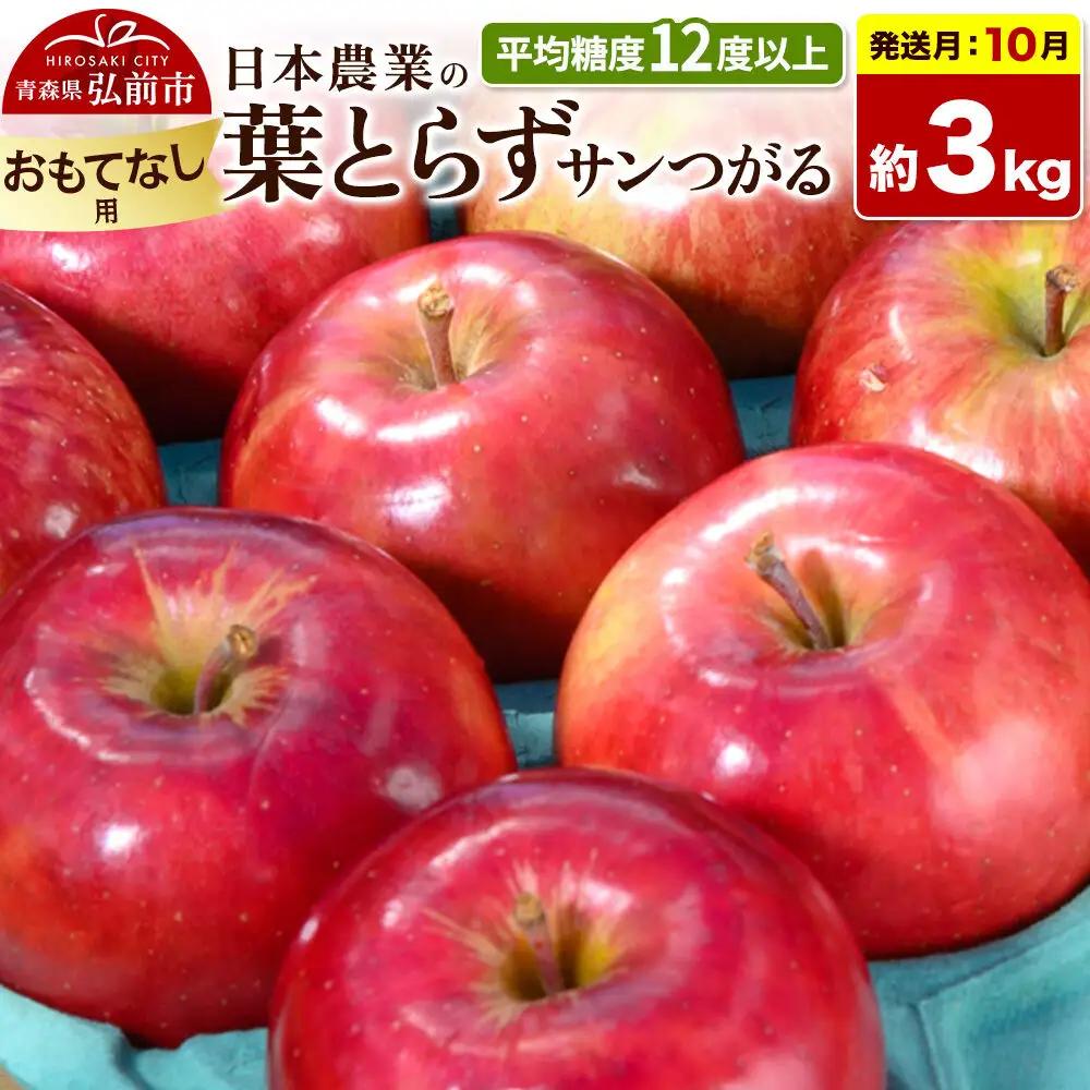 【26年10月発送】りんご 葉とらずサンつがる【おもてなし用】約3kg 平均糖度12度以上 青森県産 果物 フルーツ 林檎 リンゴ くだもの