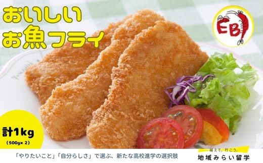 
                  【EBI研究所】おいしいお魚フライ計1kg (500g×2) 
                