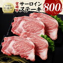 【ふるさと納税】宮崎牛 サーロインステーキ800g - 肉 牛肉 国産 黒毛和牛 宮崎牛 サーロインステーキ 宮崎県 川南町 D11427