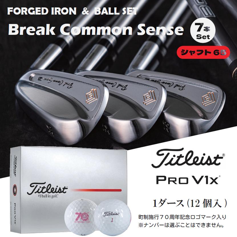 
            【ウルトラ軽量軟鉄鍛造アイアン】Fujimoto_BCS iron(7set) 65　＆ゴルフボールV1X（1ダース）　　1120BE02S./ 藤本技工 軟鉄鍛造 アイアン 国産 ゴルフクラブ ゴルフ用品 タイトリスト 
          