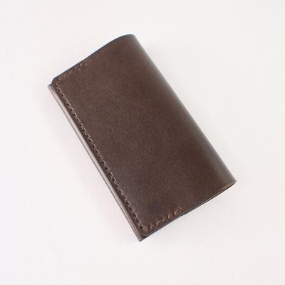 ふるさと納税 七尾市 【本革】名刺入れ/ダークブラウン/ハンドメイド