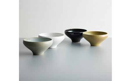 Tableware Deep Bowl Curveペアセット14cm 乳白