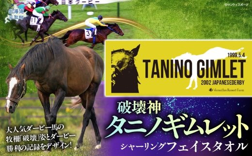【破壊神タニノギムレット】シャーリングフェイスタオル 【 ふるさと納税 人気 おすすめ ランキング 馬 競馬 競走馬 引退馬 タニノギムレット タオル フェイスタオル 綿タオル 日高 北海道 平取町 びらとり 送料無料 】 BRTV109