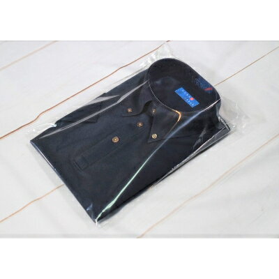 【ふるさと納税】【ヨシダシャツ】半袖ニットドレスポロ(釦ダウン)吸水速乾鹿の子・ネイビー・Mサイズ【1223687】