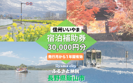 信州いいやま 宿泊補助券 30,000円分 信州飯山 宿泊補助券 T-5 