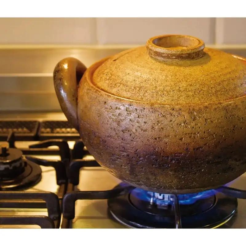 鍋 【数量限定】伊賀焼 煮込 土鍋 みそ汁鍋 （大） 3～4人用【ngtn0014】