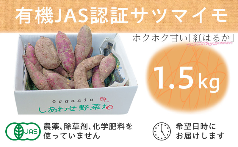 
            ２１３５　有機JAS認証　有機サツマイモ 1.5㎏ しあわせ野菜畑
          