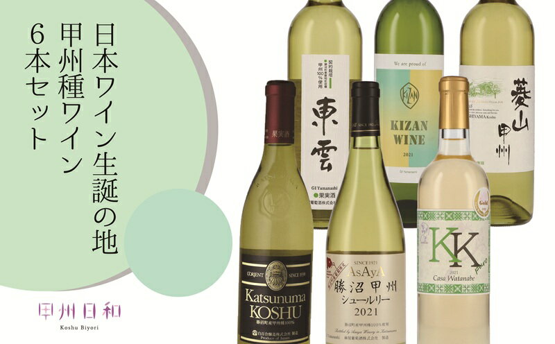 【ふるさと納税】 ワイン 白 6本 飲み比べ セット 甲州 白ワイン 甲州種ワイン 厳選 詰め合わせ 数量限定 酒 お酒 アルコール 母の日 父の日 記念日 ギフト プレゼント 山梨県 甲州市 （KSB） 【F-655】