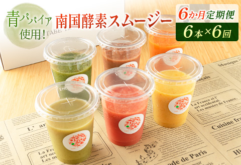 「定期便6か月コース」南国酵素スムージー　200ml×6本セット×6回